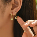 Sophie | Mismatched star & moon earrings