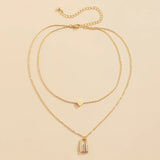 Ella | Heart padlock long chain