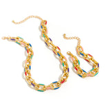 Linora | 2-piece colorful necklace bracelet