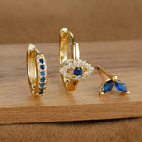 Linora | Blue earring set with evil eye