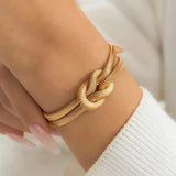 Elena | Adjustable & Rotatable Thick Snake Chain Bracelet