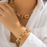 Linora | 2-piece colorful necklace bracelet