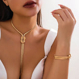 Nora | Luxe 2-piece snake chain necklace & bracelet set