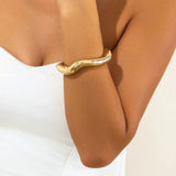 Elena | Thick heavy metal open cuff bracelet