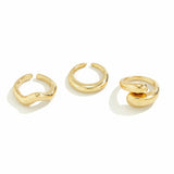 Elena | 3-piece vintage snake ring set