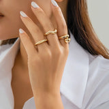 Elena | 3-piece vintage snake ring set