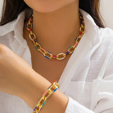 Linora | 2-piece colorful necklace bracelet