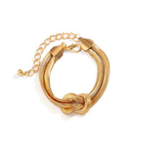 Elena | Adjustable & Rotatable Thick Snake Chain Bracelet