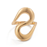 Linora | Irregular S-shaped open rings for women