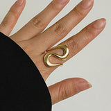 Linora | Irregular S-shaped open rings for women