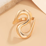 Linora | Irregular S-shaped open rings for women