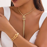 Nora | Luxe 2-piece snake chain necklace & bracelet set